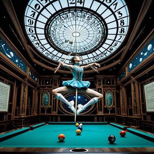 Ethereal Dancer Over Billiards Table in Celestial Room