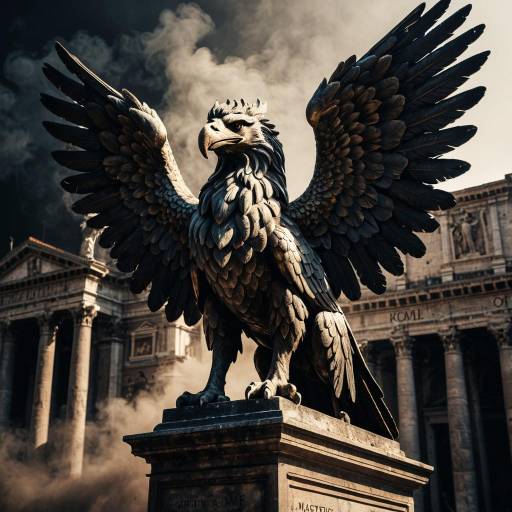 Majestic Griffin Statue in Romes Glory