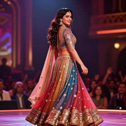 Dynamic Bollywood Actress Performance Scene