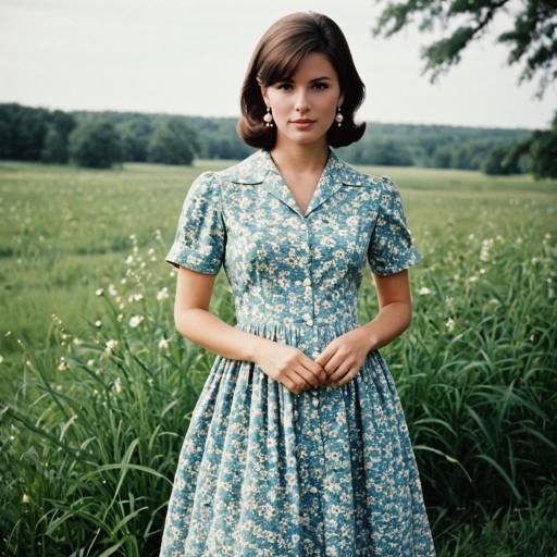 1960s Classic Midwestern Floral Dress