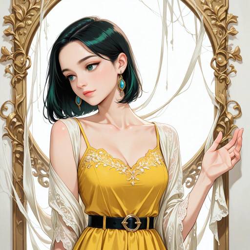 Confident Woman in Vibrant Yellow Dress