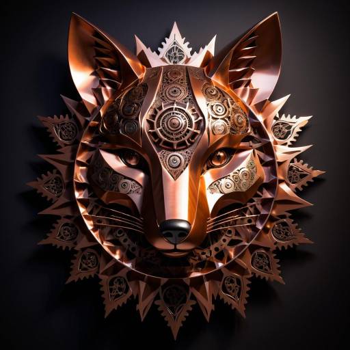 Mechanical Copper Fox Portrait