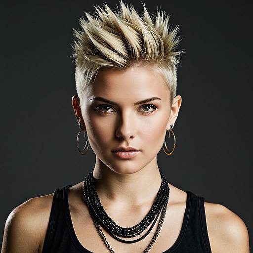 Photorealistic Portrait of Punk Woman