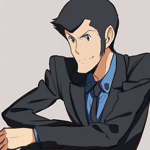Illustration of Arsene lupin iii, lupin iii in the style of Saitou masatsugu