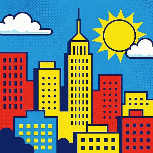 Colorful Pop Art Cityscape Filter