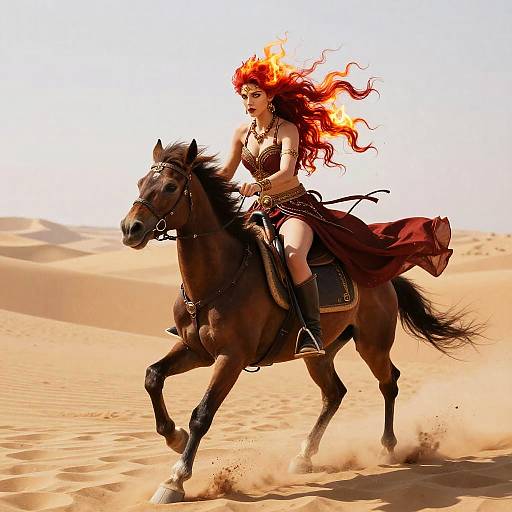 Fierce Desert Warrior Princess Portrait