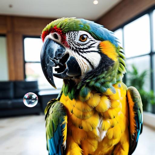 Close-Up of a Parrot with Whiskers