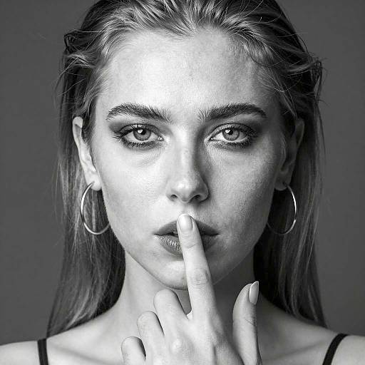 Dramatic Black and White Portrait