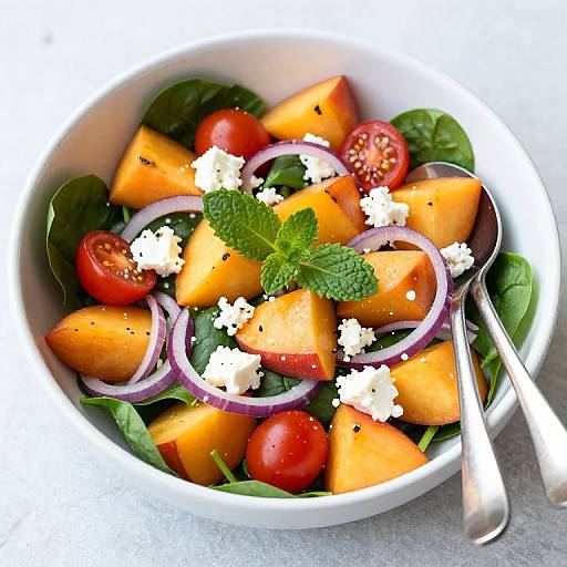 Vibrant Summer Nectarine Salad Bowl