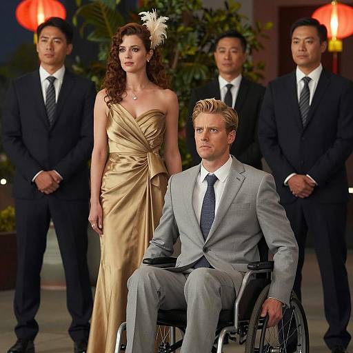 Formal Evening Scene with Elegant Attire