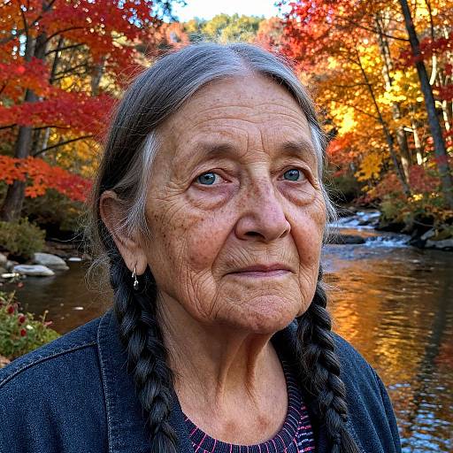 Elderly Native American Woman Portrait