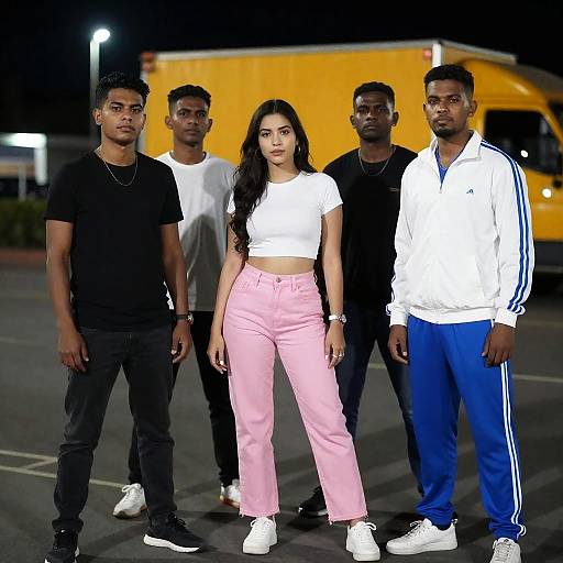 Nighttime Outdoor Gathering with Friends