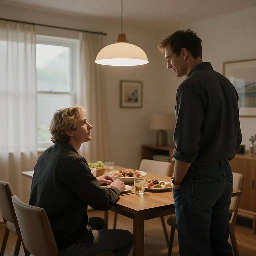 Mid-Century Modern Dining Room Scene