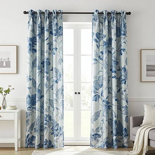 Laura Ashley Blue Floral Living Room