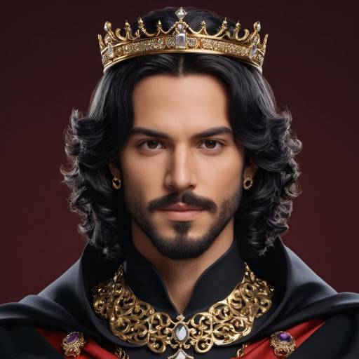 Regal Male Portrait with Jewelry