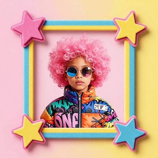 Colorful Pop Art Child Portrait