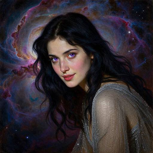 Celestial Woman in Caravaggio Style