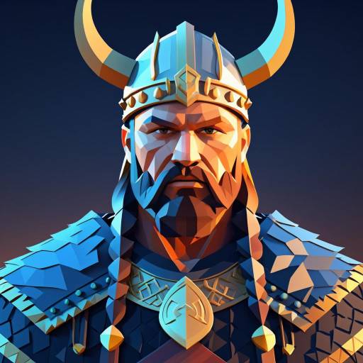 Low Poly Viking Chief Portrait