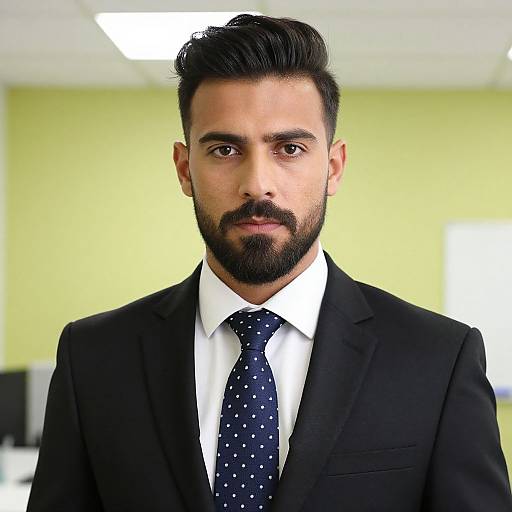 Handsome Man in Formal Office Portrait