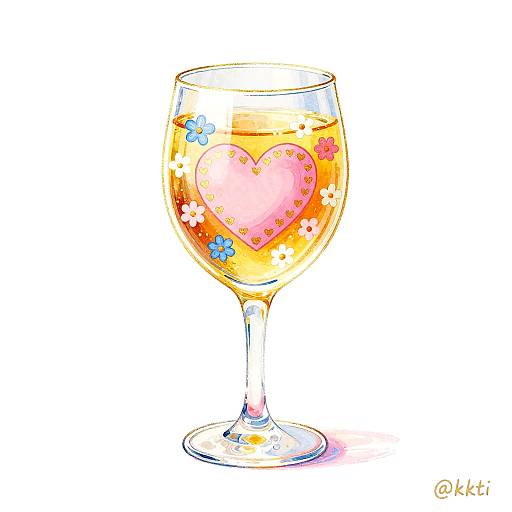 Whimsical Heart-Embellished Glass Art
