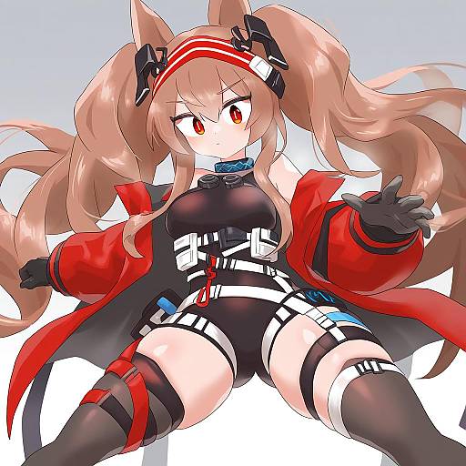 Illustration of Angelina (distinguished visitor) (arknights), arknights in the style of Chaki (teasets)