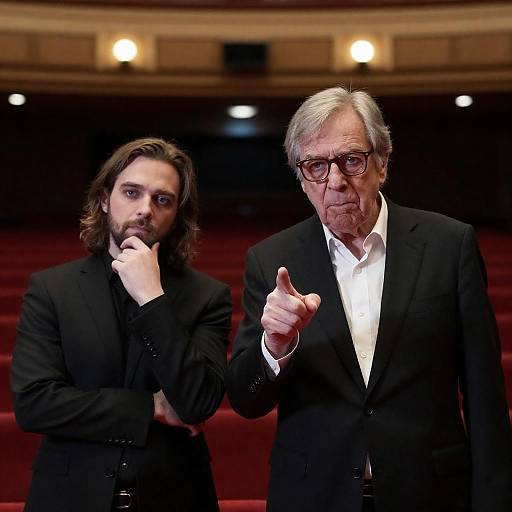 Dramatic Portrait of Two Theater Men