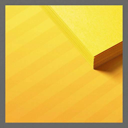 Vibrant Yellow Striped Paper Stack