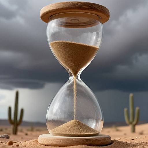 Surreal Hourglass Desert Storm