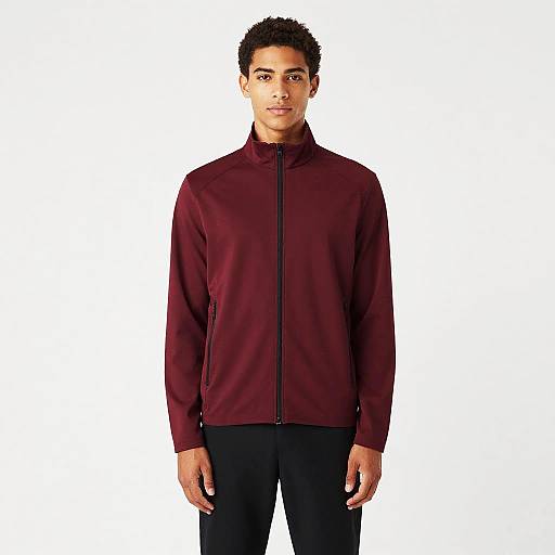 Young Man in Maroon Jacket Portrait