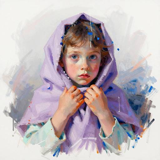 Expressionist Semi-Abstract Child Portrait