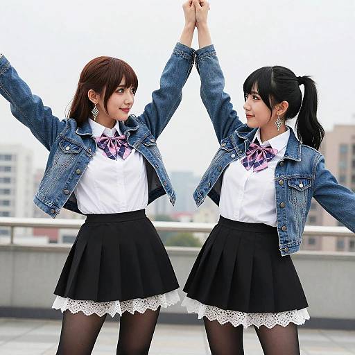 Two Girls in Magical Urban Outfits