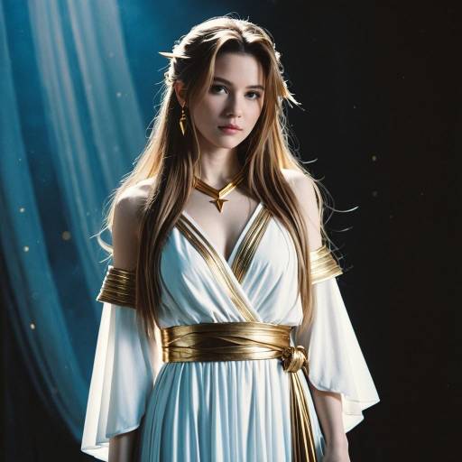 Elegant Belldandy Cosplay Costume Illustration