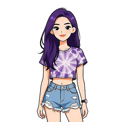 Smiling Woman in Casual Streetwear