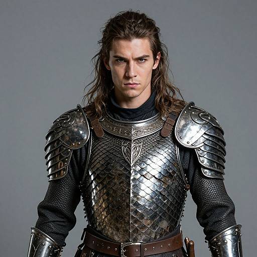 Fierce Young Crusader Portrait