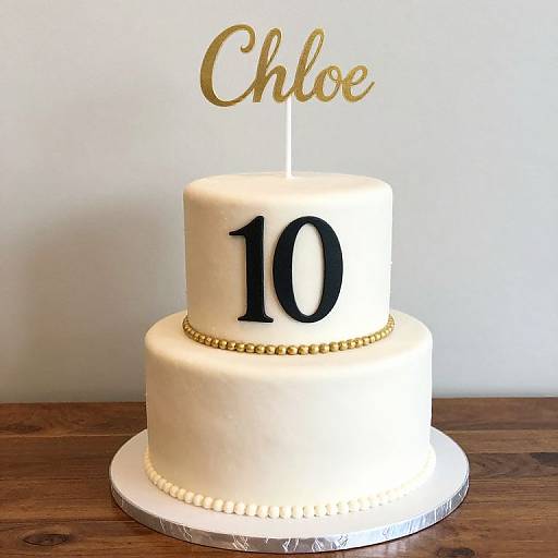 Elegant Two-Tier Birthday Cake