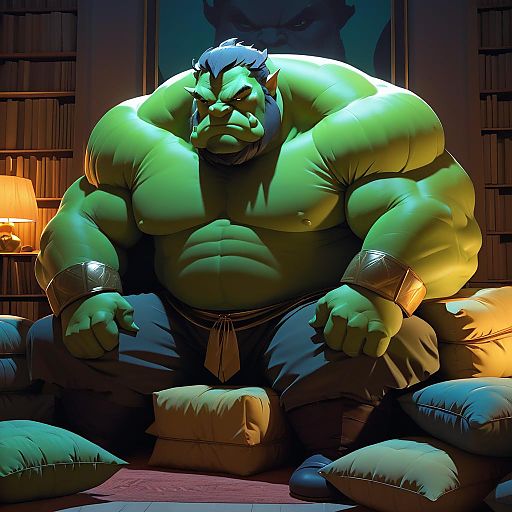 Majestic Ogre Overlooking Cushions Majestic Ogre Overlooking Cushions
