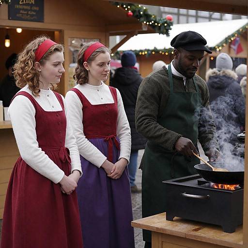 Festive Historical Costume Christmas Market