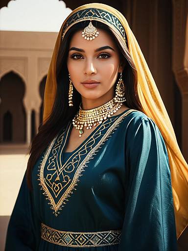 Photorealistic Woman in Arabian Dress