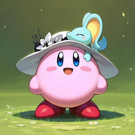 Illustration of Elfilin, kirby (series) in the style of Hidari (left side)