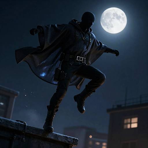 Moonlit Parkour Medic in Shadows