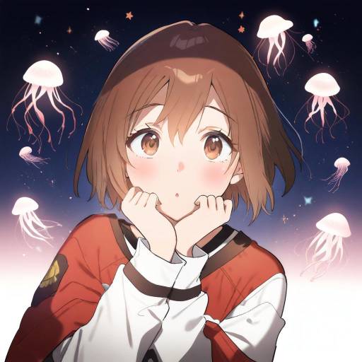 Illustration of Kouzuki mahiru, yoru no kurage wa oyogenai in the style of Ttanuu.