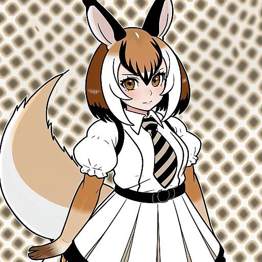Illustration of Arabian oryx (kemono friends), kemono friends in the style of Sawaya (mizukazu)