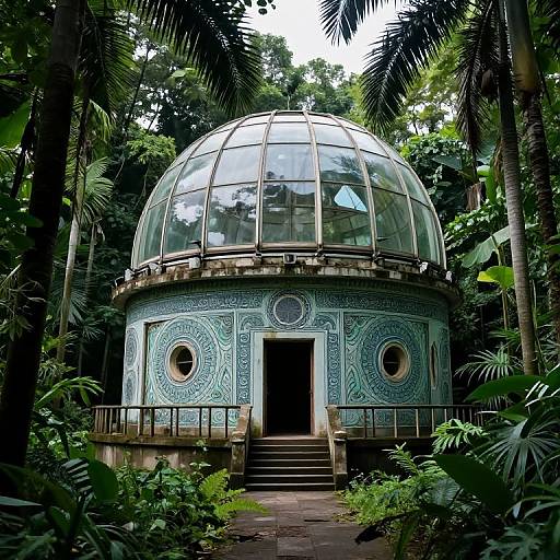 Abandoned Jungle Observatory in Haeckel Style
