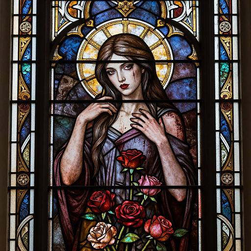 Macabre Stained Glass Woman