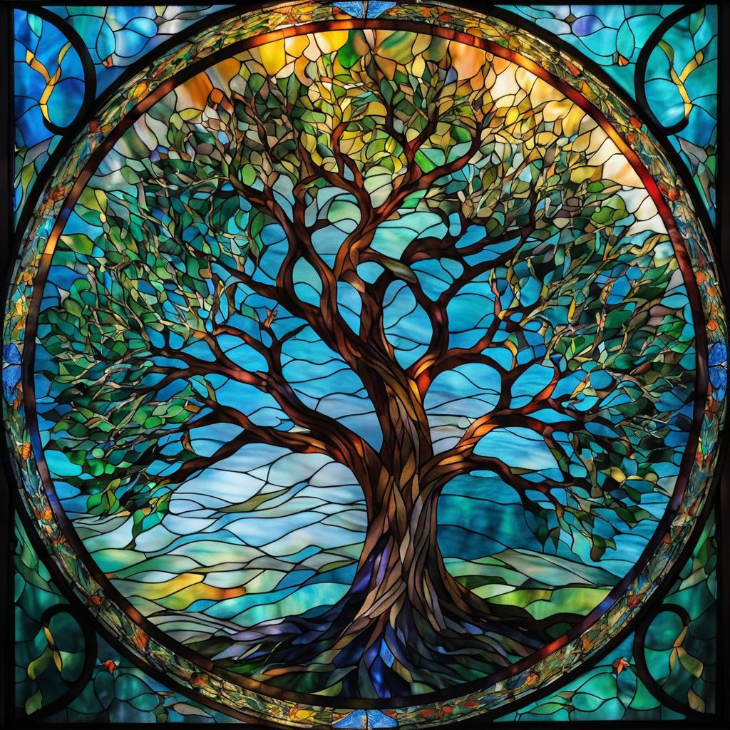 Stunning Stained Glass Tree Art Capture