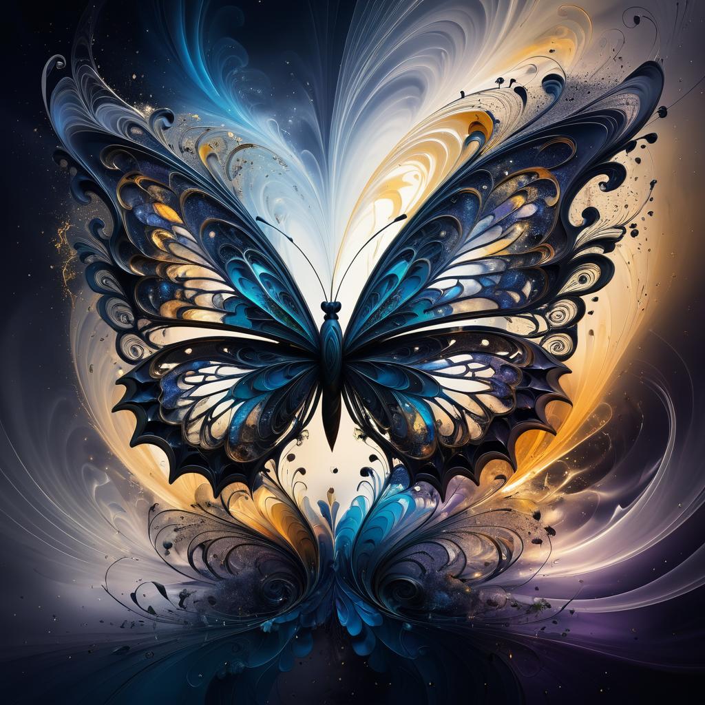 Ethereal Butterfly Portrait in Chaos