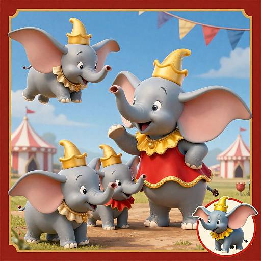 Vibrant Dumbo Circus Poster Design