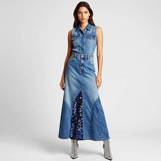 Denim and Diamonds Patchwork Editorial Shoot