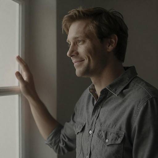 Warm Portrait of a Man by Window