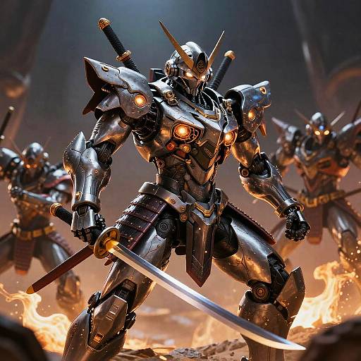 Epic Samurai Battle in a Dazzling Universe